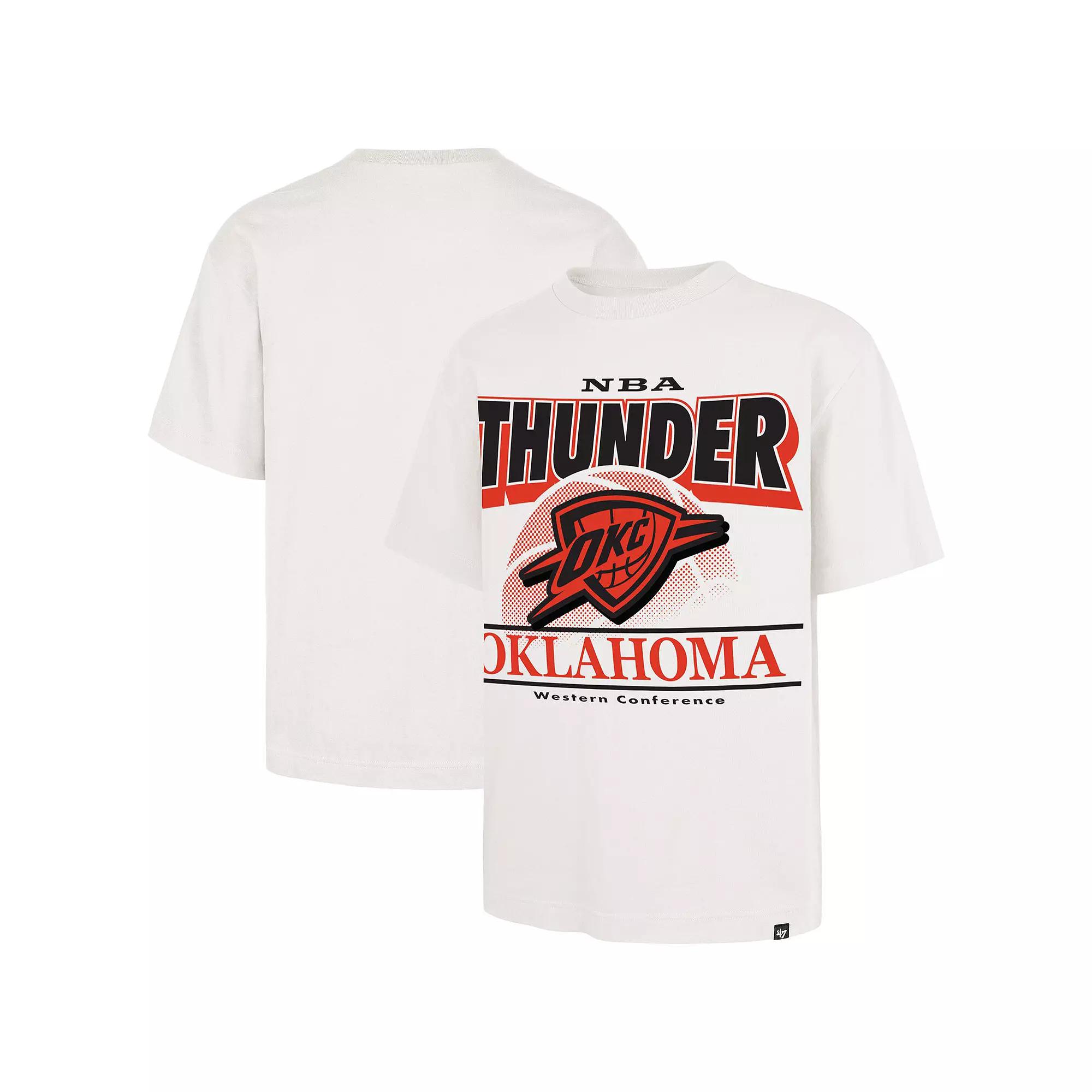 Men's '47 White Oklahoma City Thunder City Edition Shifty Foundation T-Shirt,  Product Image