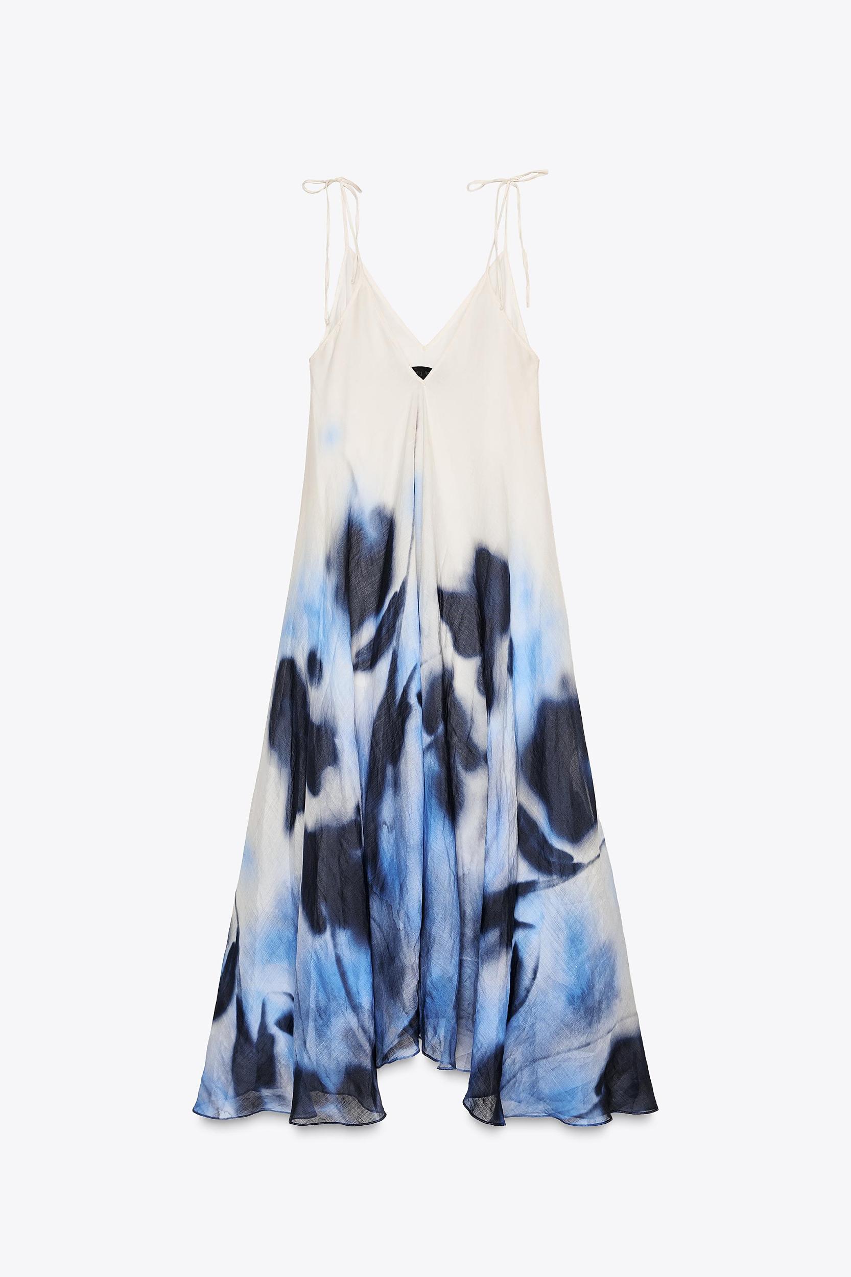 100% RAMIE PRINT DRESS ZW COLLECTION Product Image