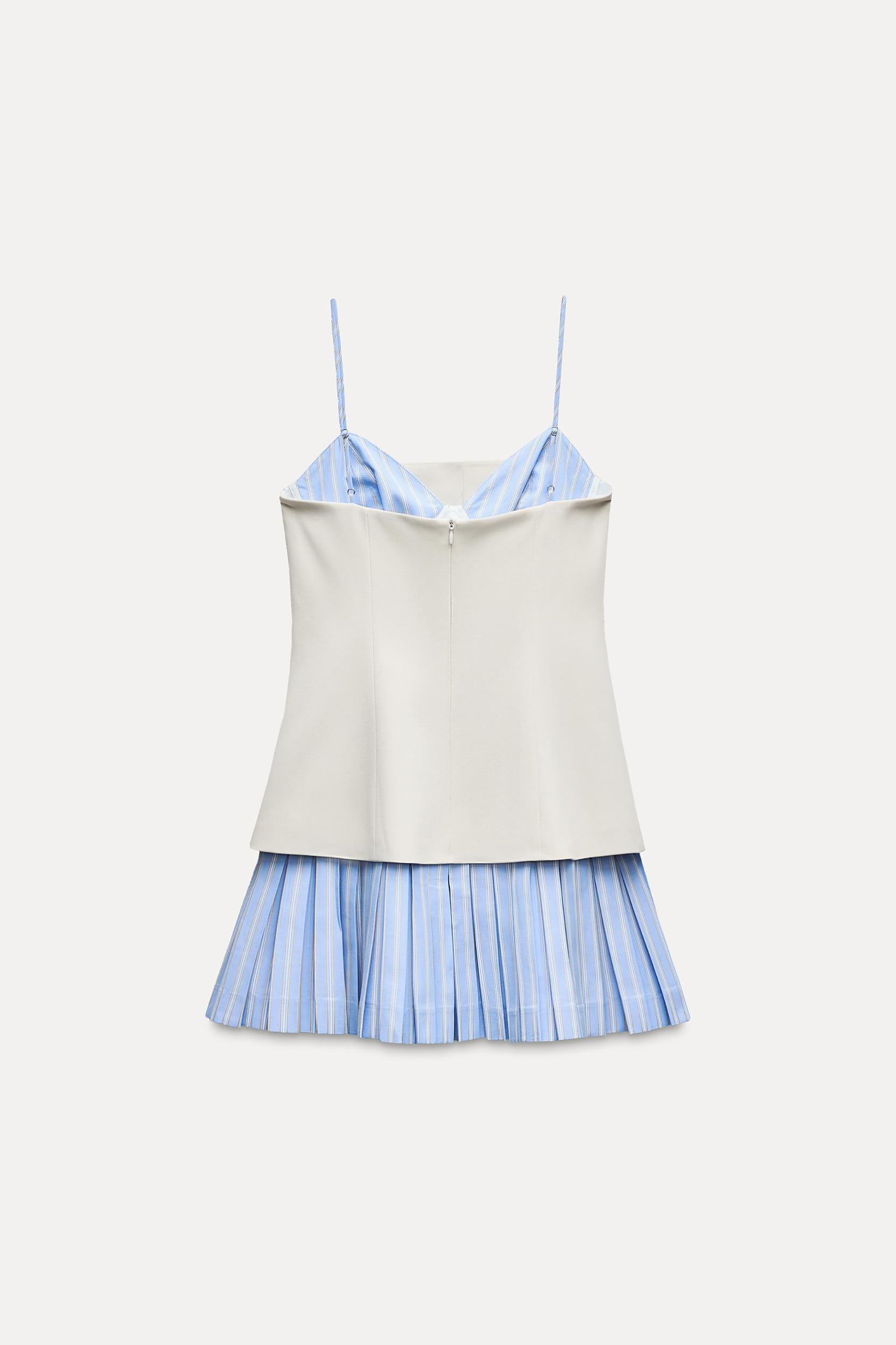 COMBINATION SHORT POPLIN DRESS Product Image