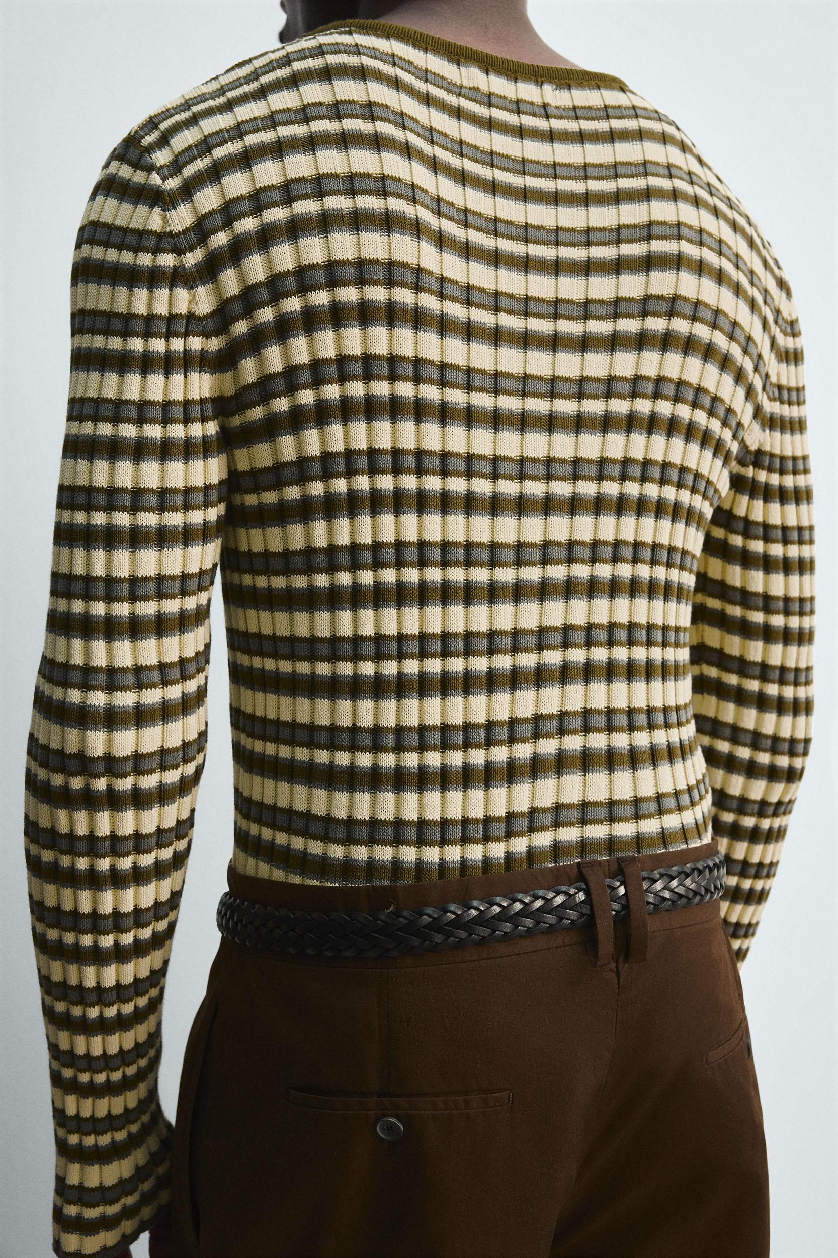 STRIPED JACQUARD SWEATER Product Image