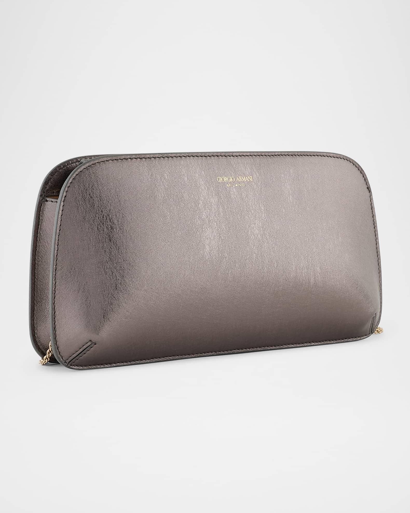 La Prima Large Metallic Leather Clutch Bag Product Image