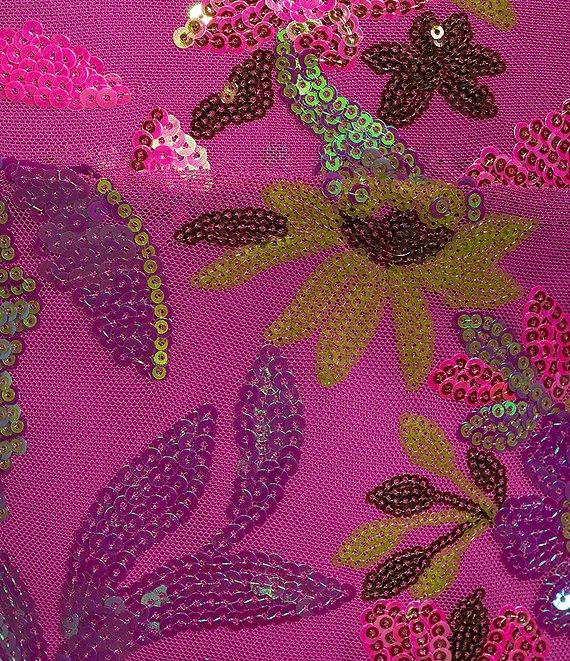 Lulus Iridescent Sequin Lace Up Mini Dress Product Image