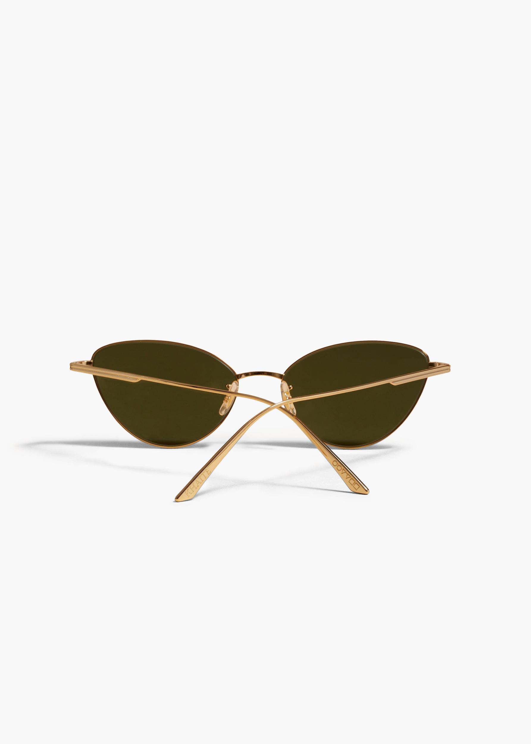 KHAITE x Oliver Peoples 1998C in Gold and Vibrant Green Product Image