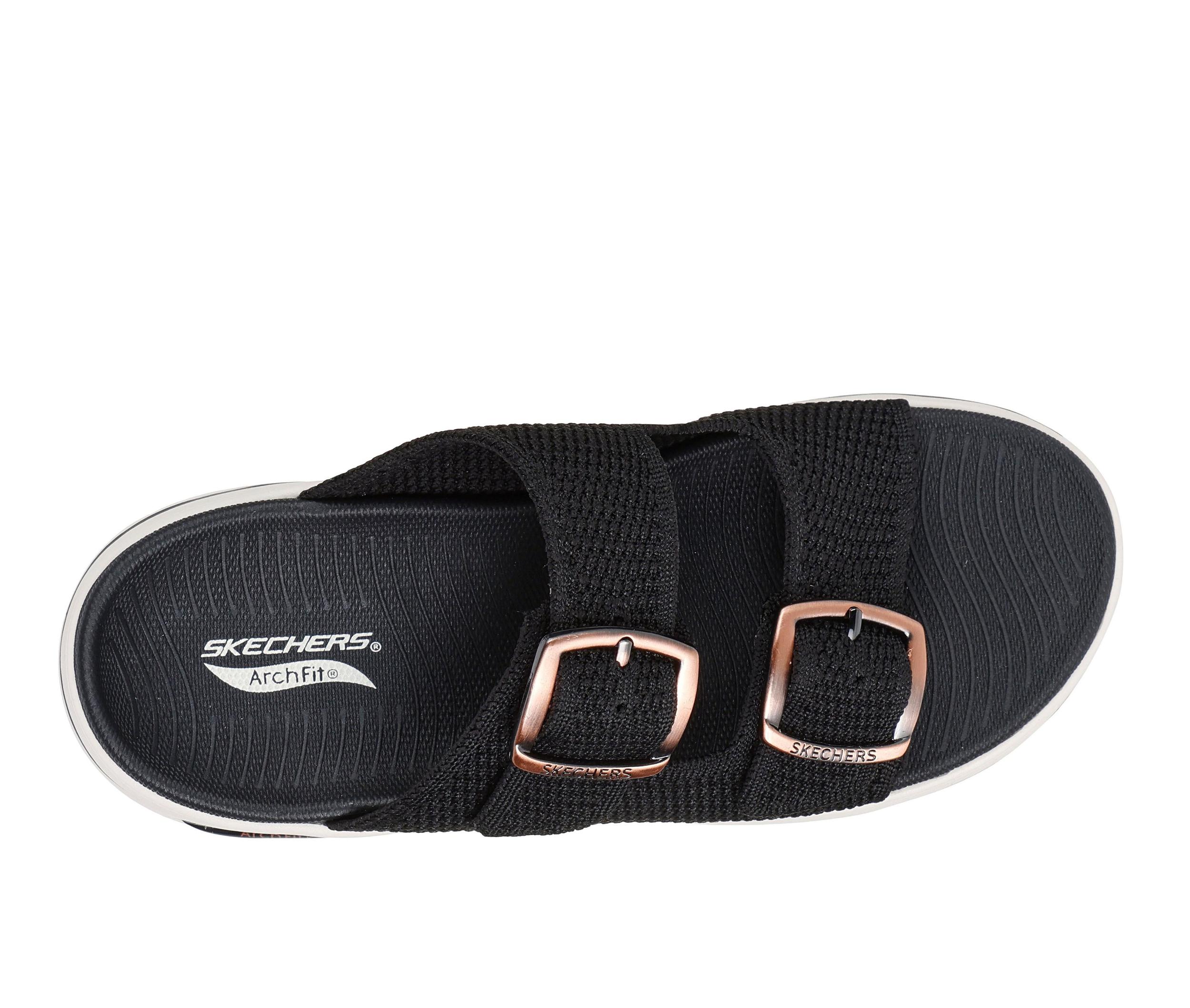 Women's Skechers Go Go Walk Arch Fit 140871 Wedge Sandals Product Image