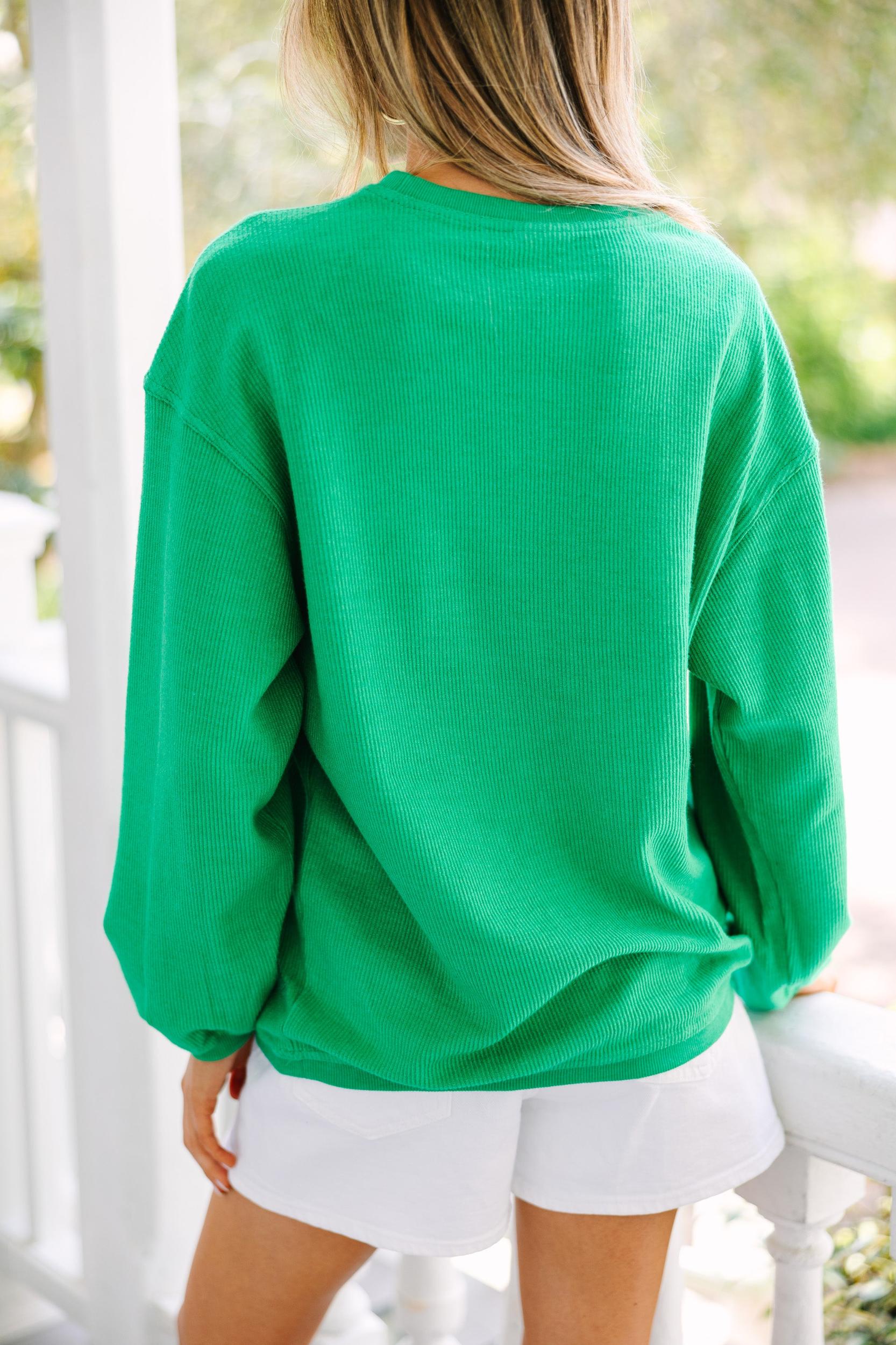 Get Together Kelly Green Corded Sweatshirt Female Product Image