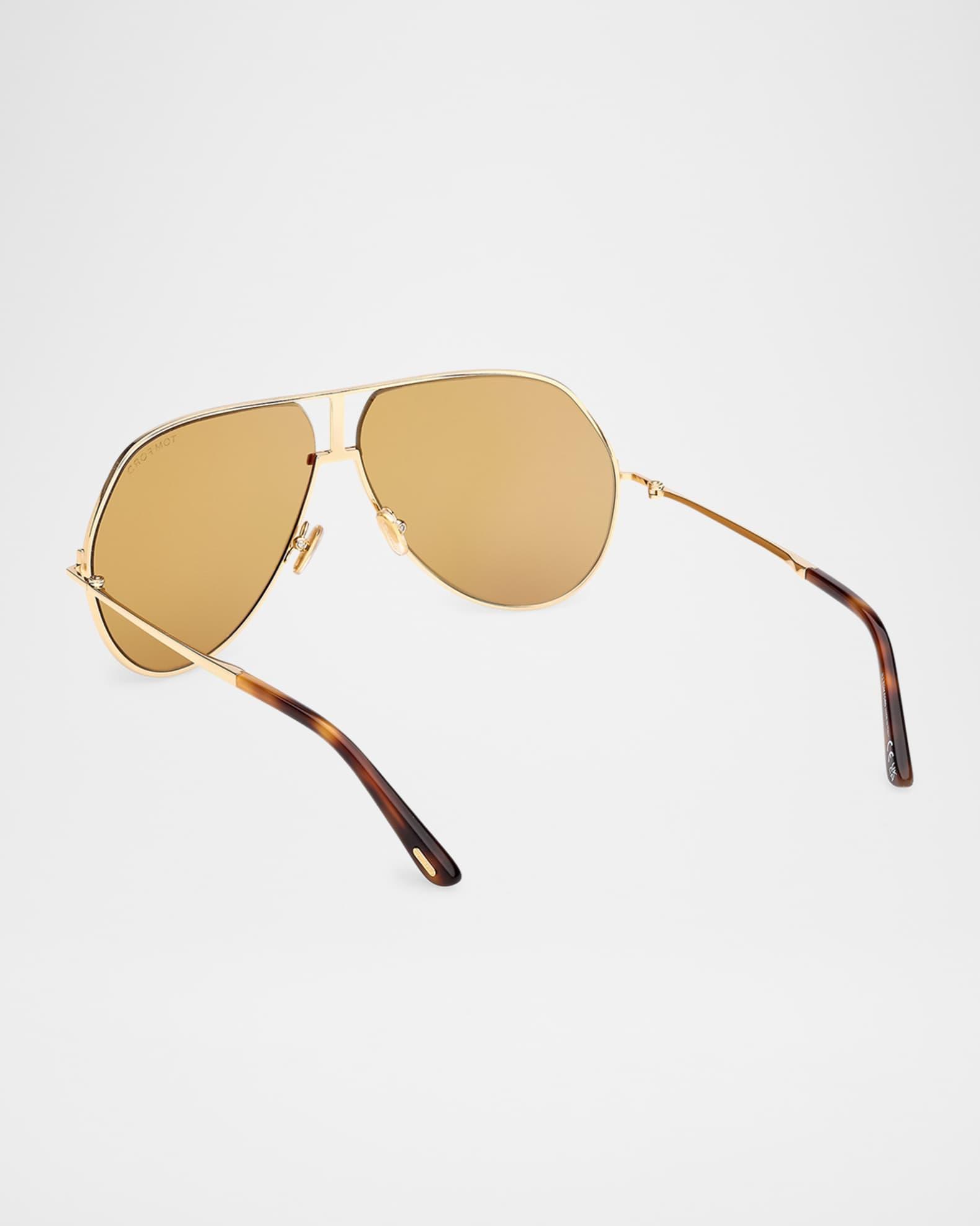 Men's Rickie-02 Metal Aviator Sunglasses Product Image