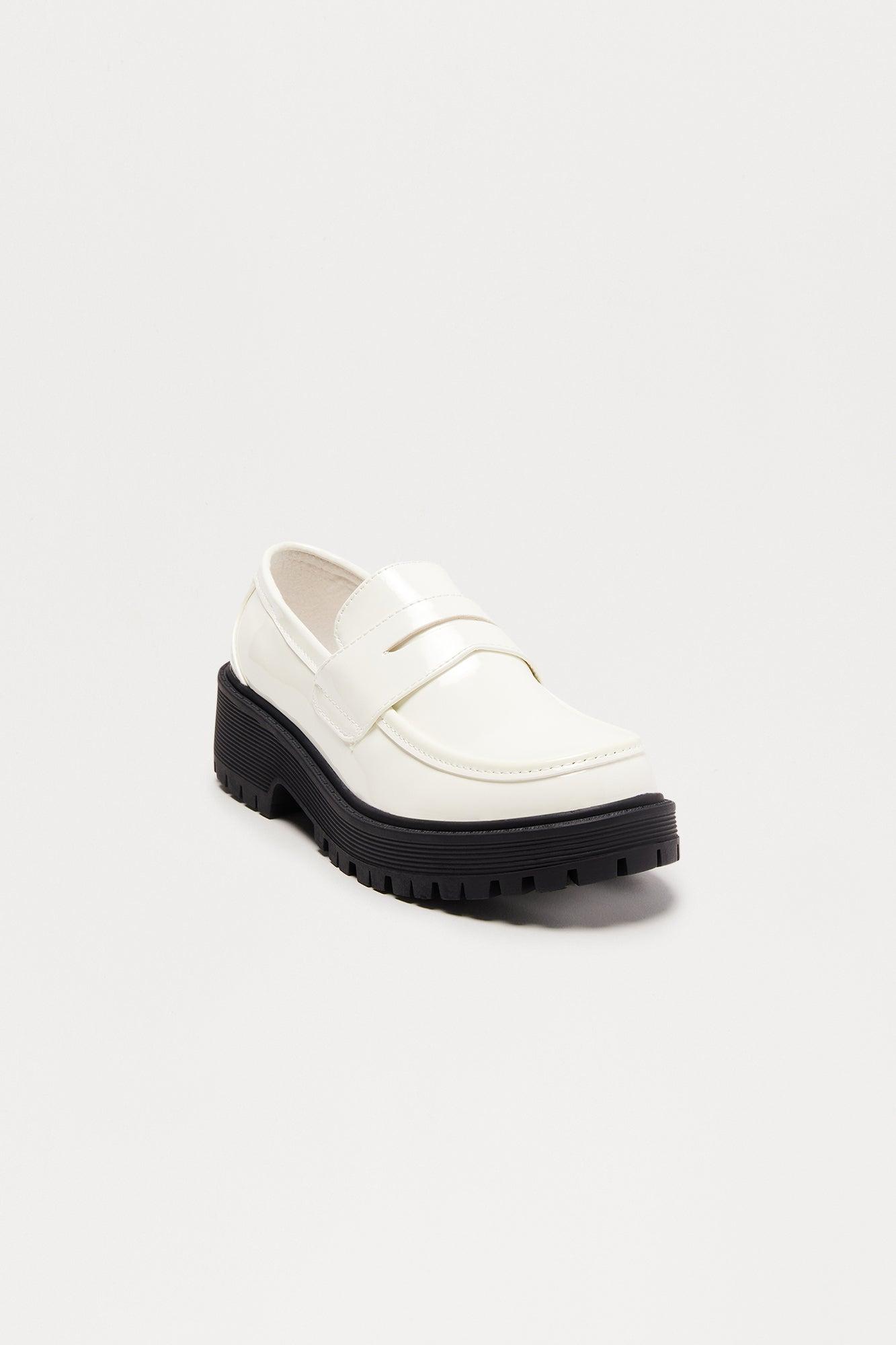 Berkley Faux Patent Loafers - White Female Product Image