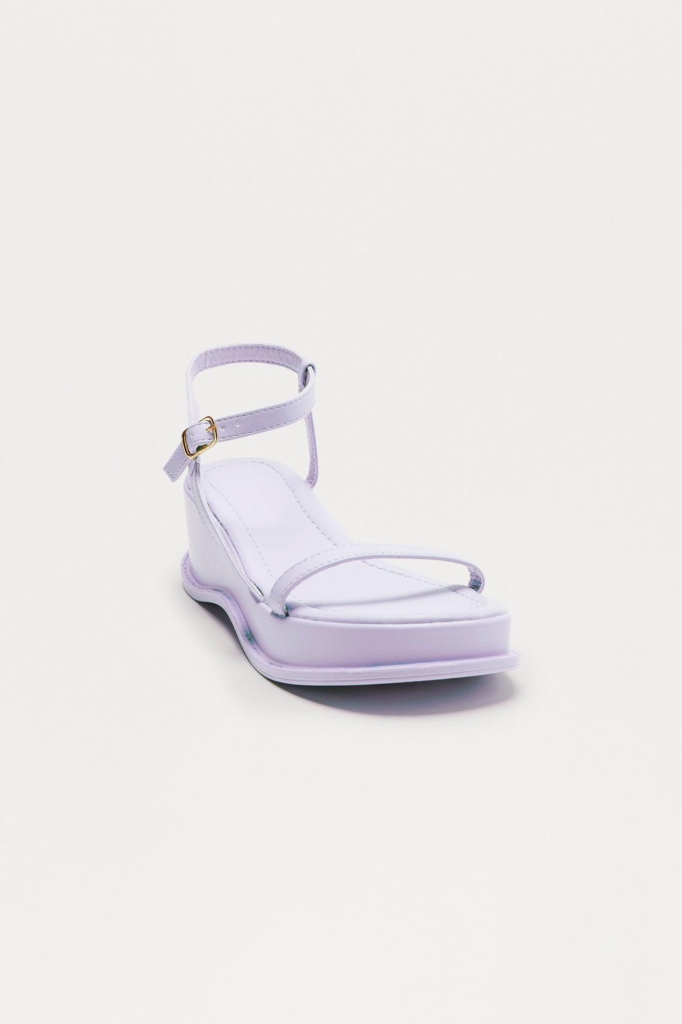Iker Faux Leather Wedges - Lilac Product Image
