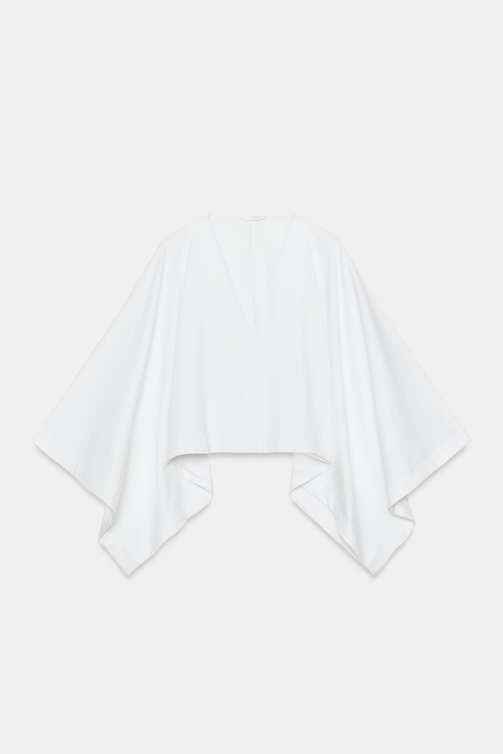 VOLUMINOUS HEAVY COTTON CAPE TOP Product Image