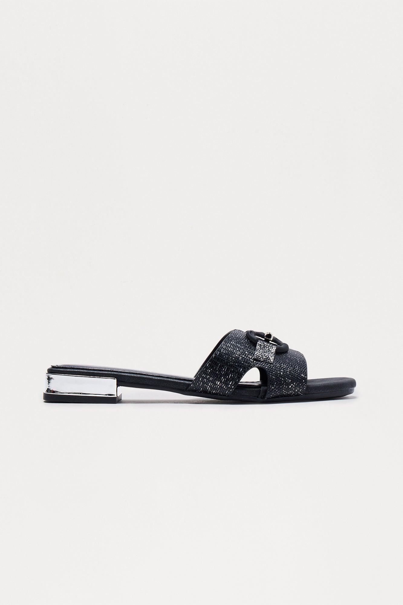 Rows Hardware Slip On Sandals - Black Product Image