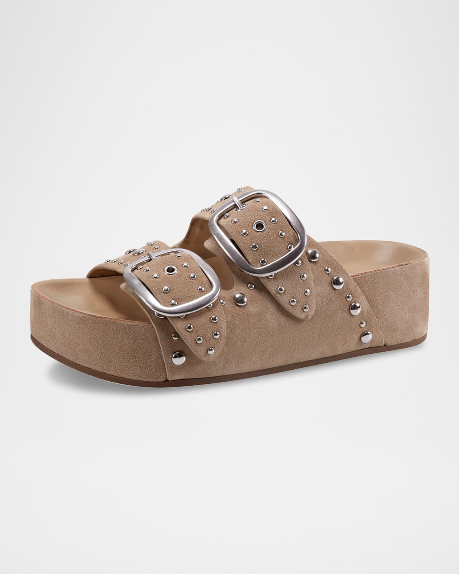 Sayge Studded Suede Sandals Product Image