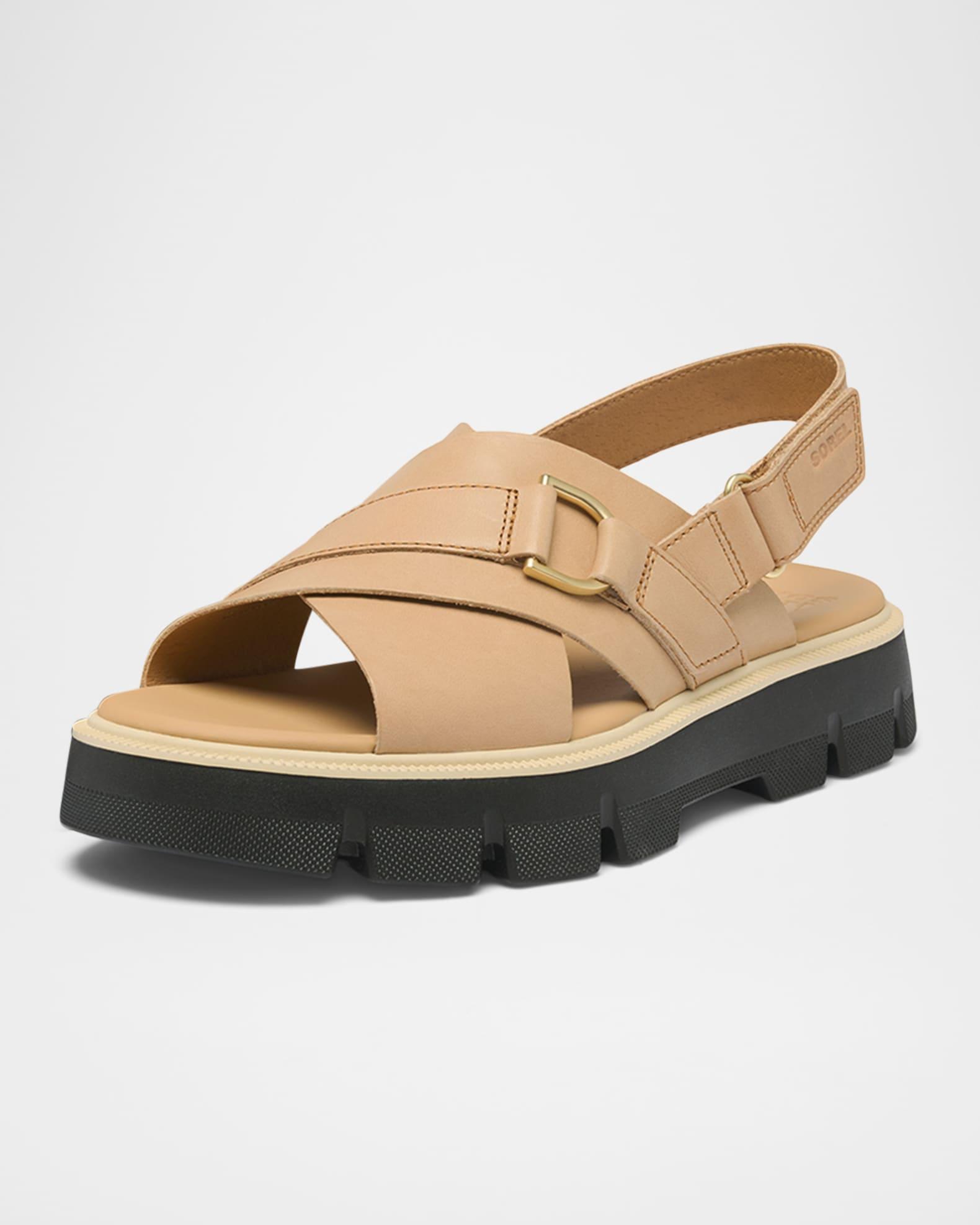 Rein Crisscross Leather Grip Comfort Sandals Product Image