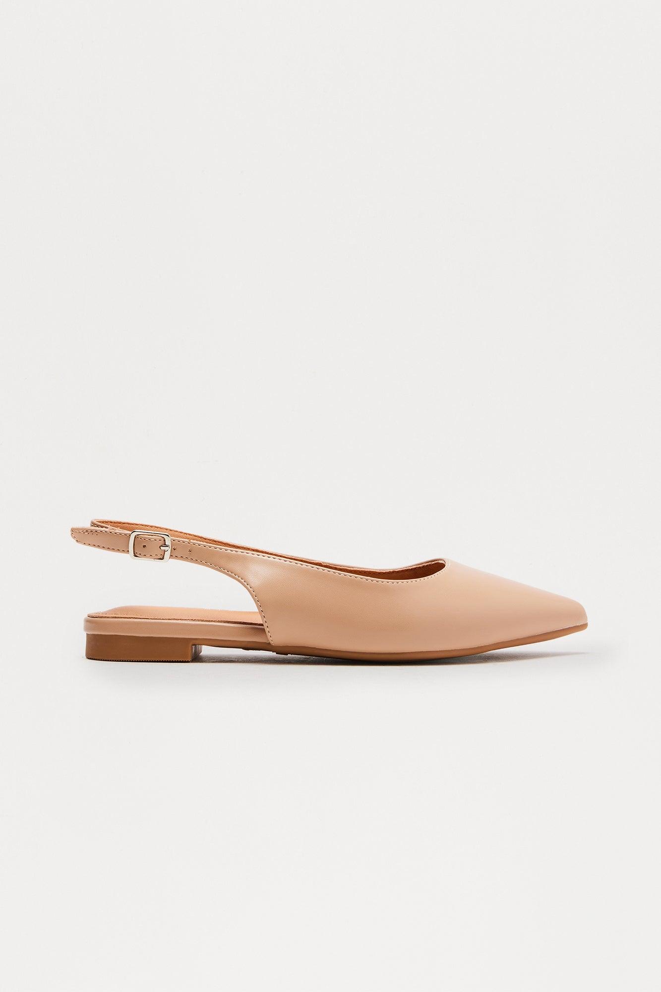Roslyn Slingback Flats - Nude Female Product Image