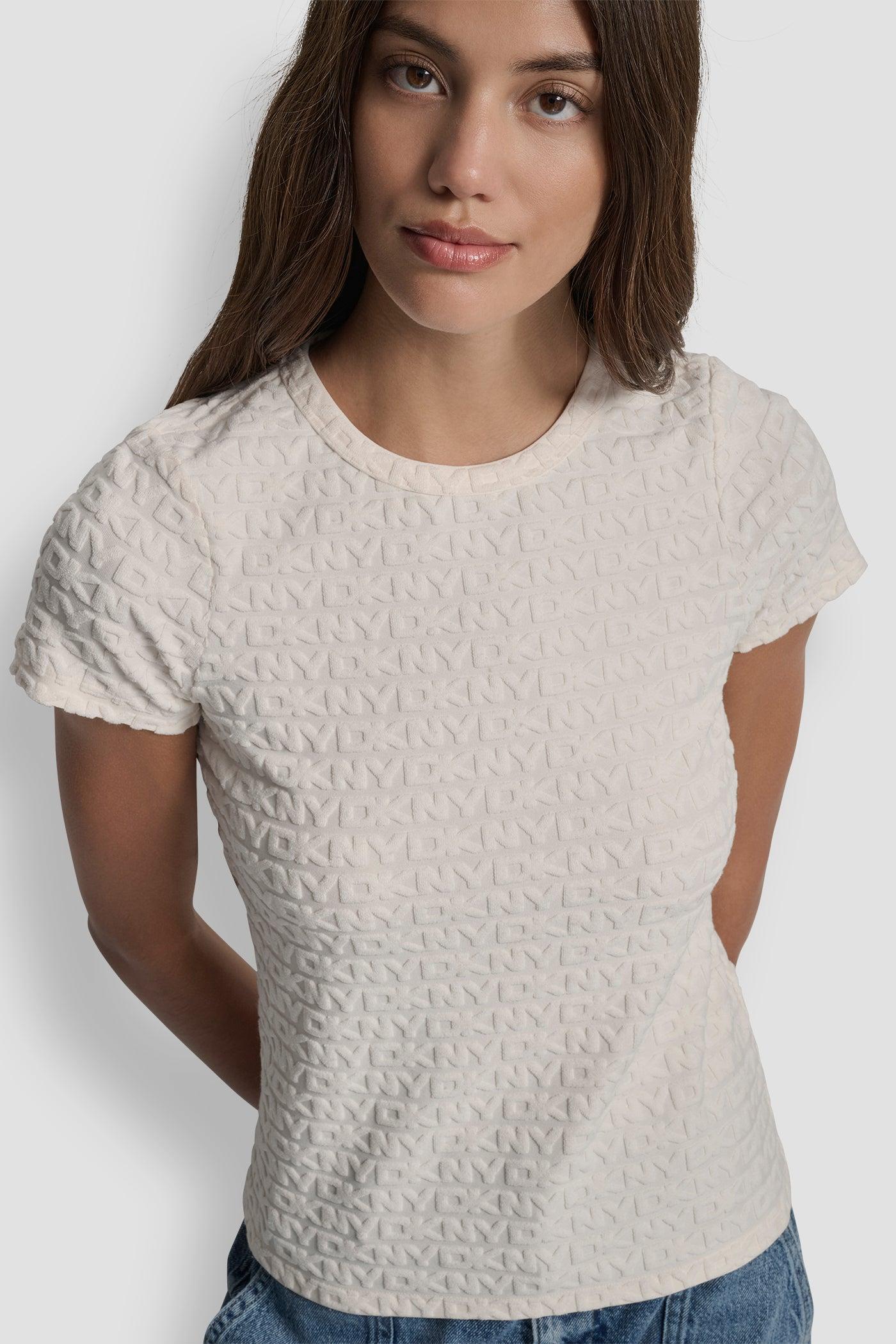 LOGO JACQUARD SHORT SLEEVE CREW NECK TEE Product Image