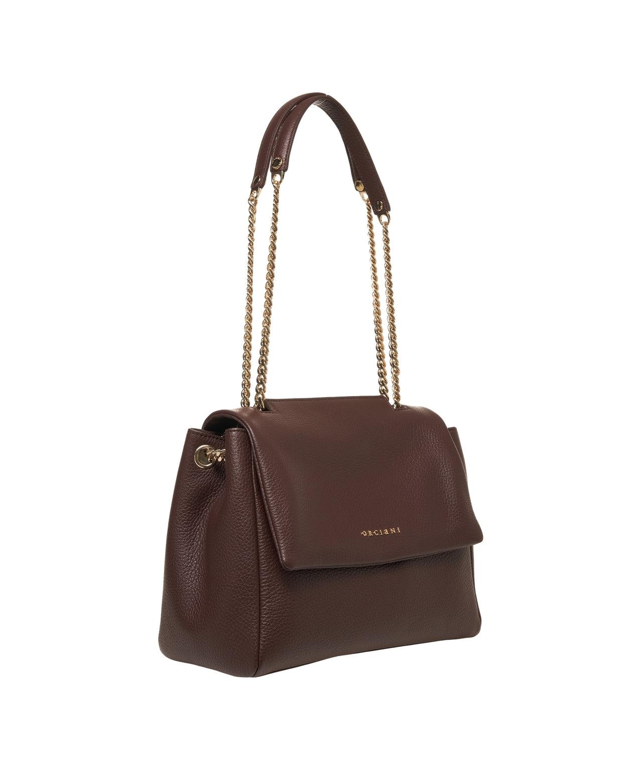 Grained leather shoulder bag Product Image