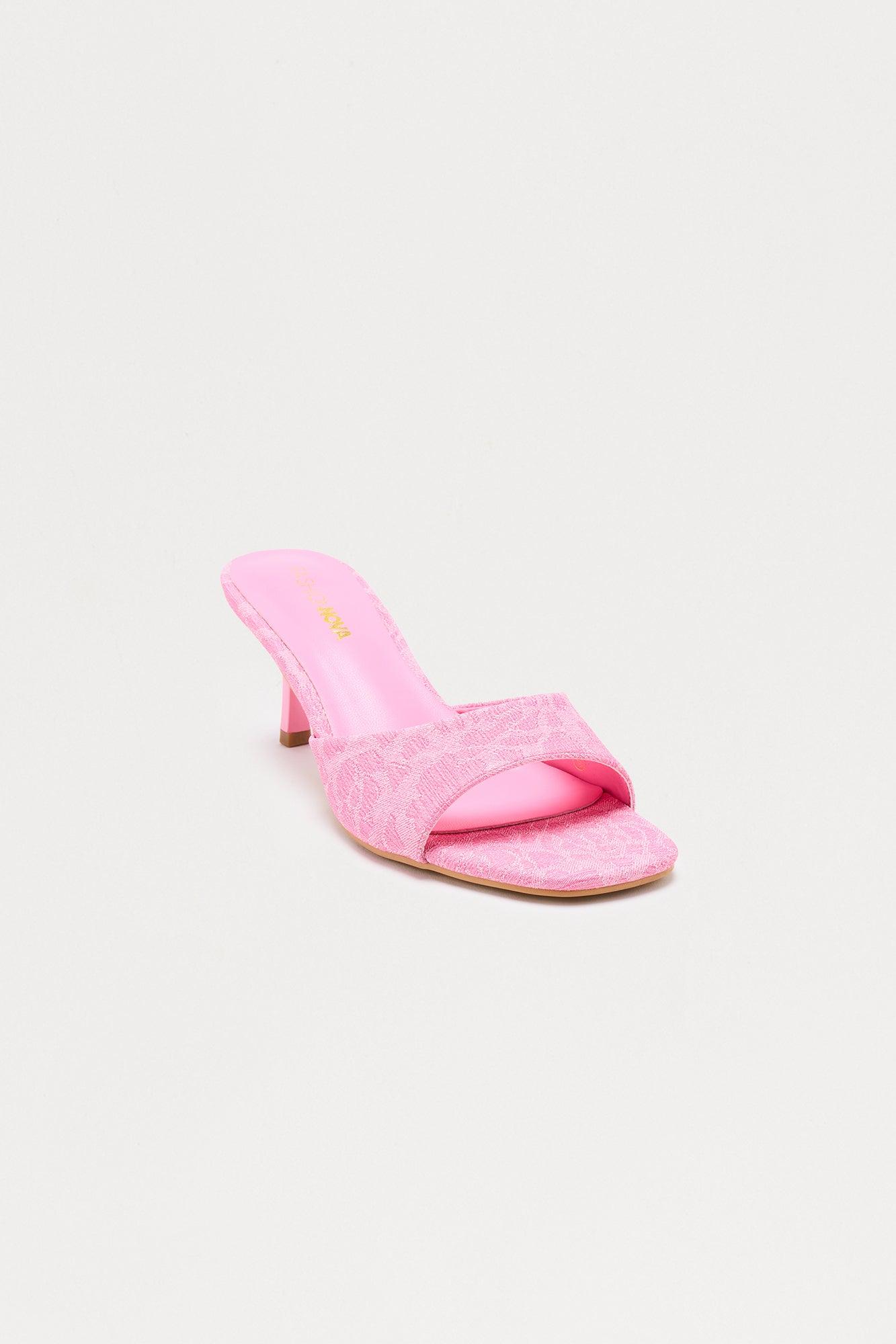 Hailee Square Toe Mules - Pink/combo Product Image