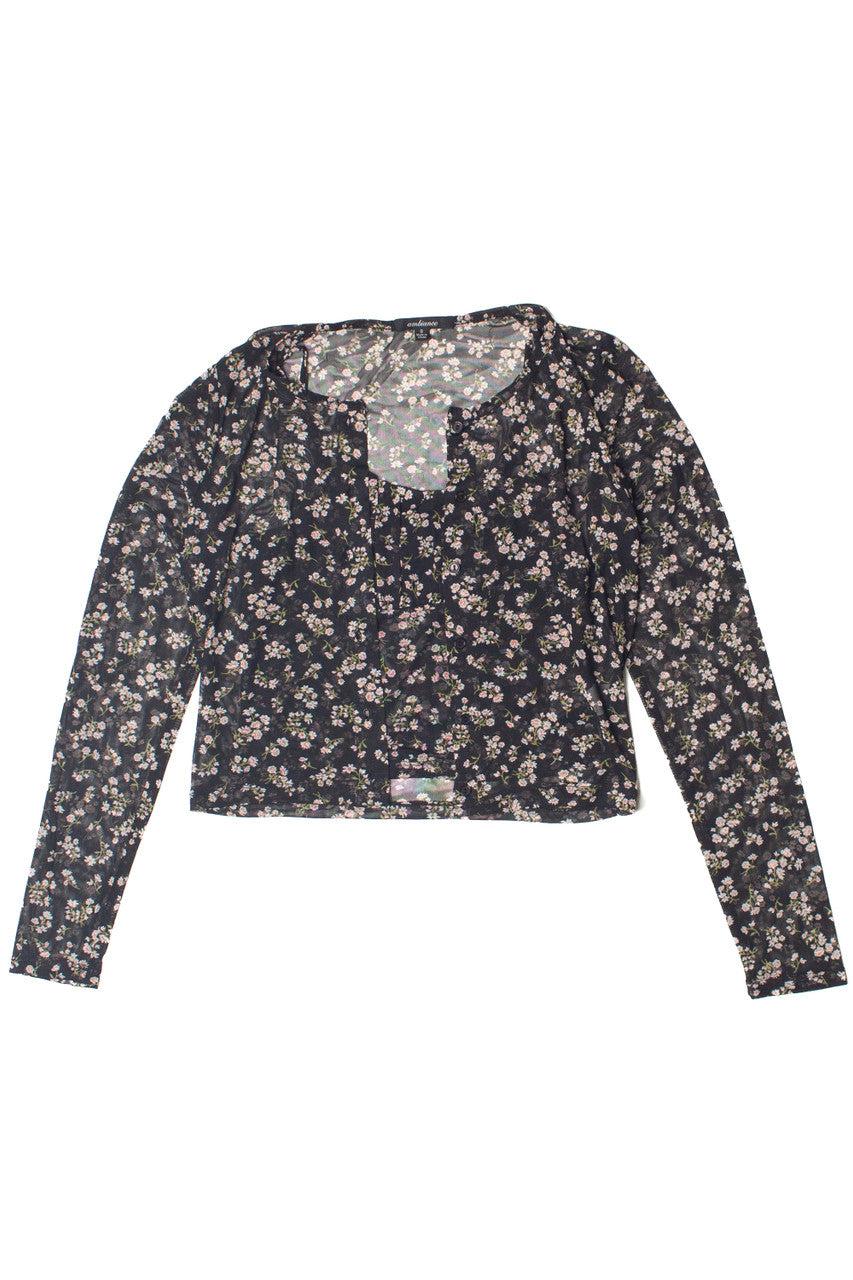 2 Piece Floral Mesh Top Set Product Image