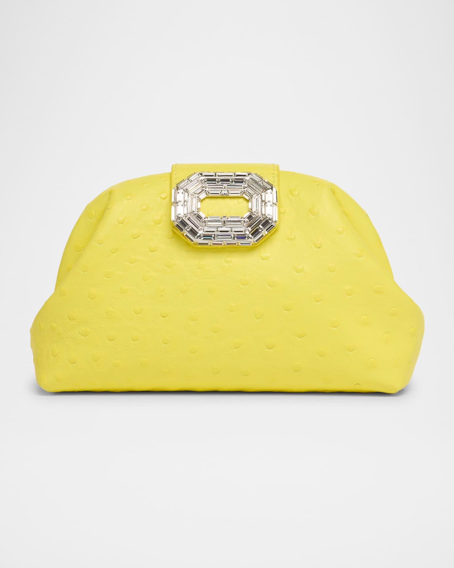 Camelia Buckle Leather Clutch Bag Product Image