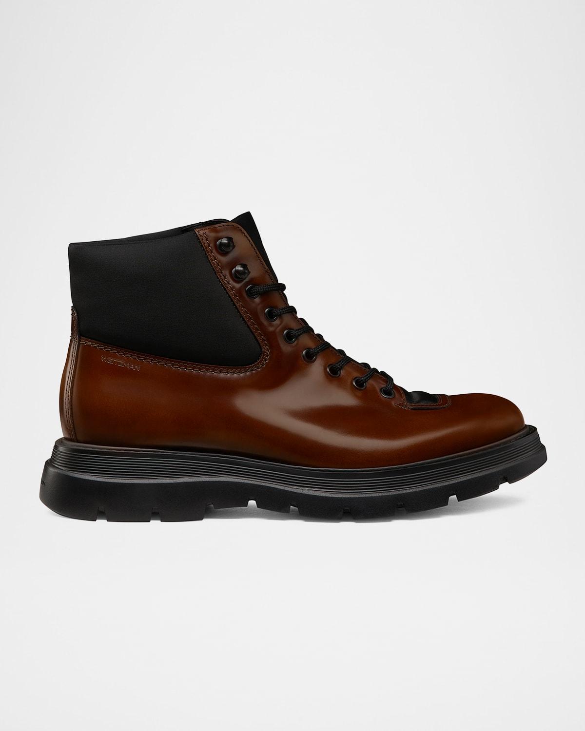 Men's Adam Leather and Neoprene Combat Boots Product Image