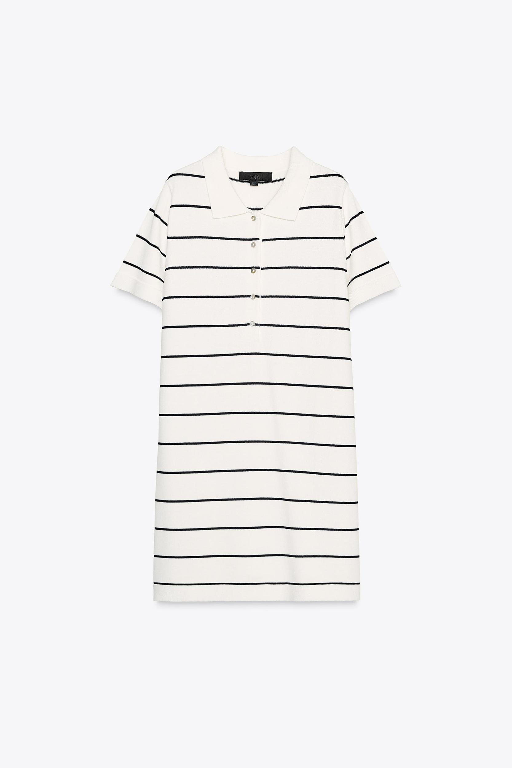 STRIPED KNIT MINI DRESS Product Image