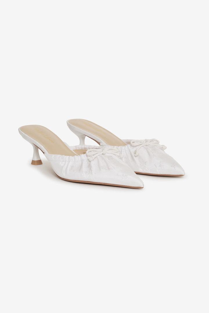 Colette Mule Heel — Cream Product Image