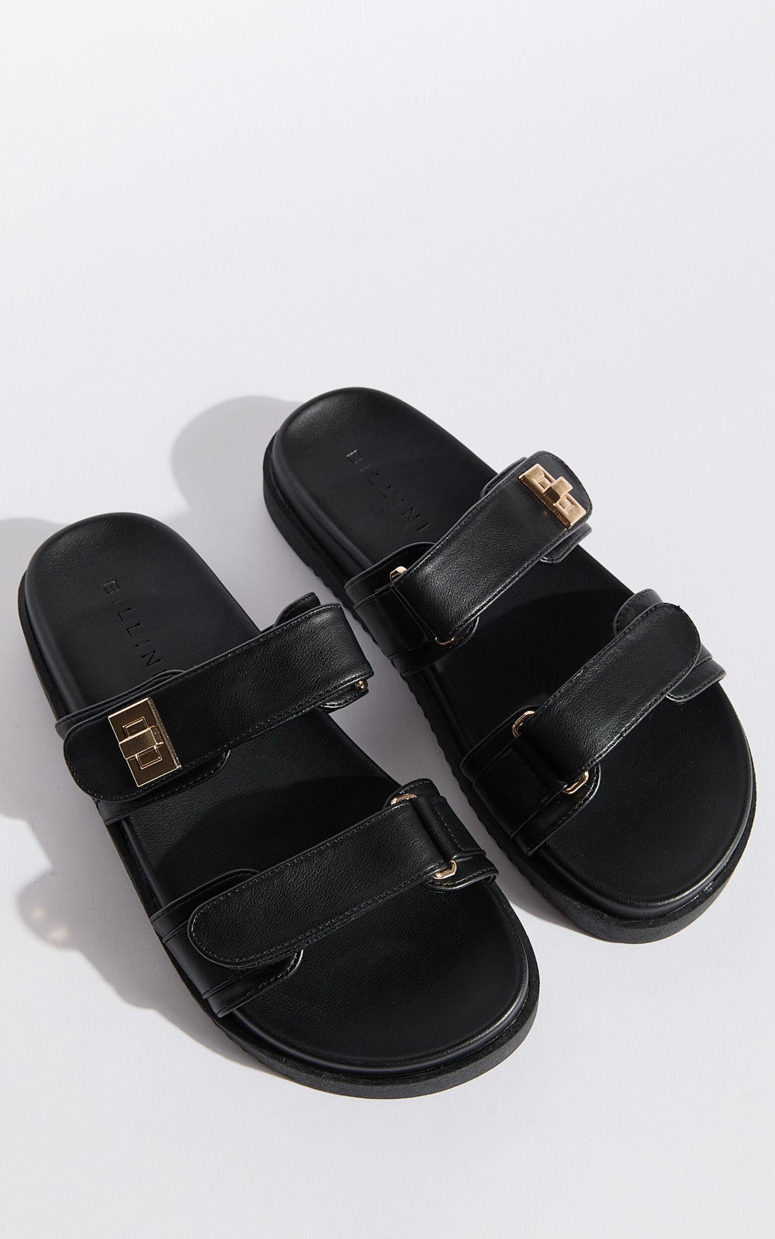 Billini - Amylee Slides with Hardware Detail in Black Product Image