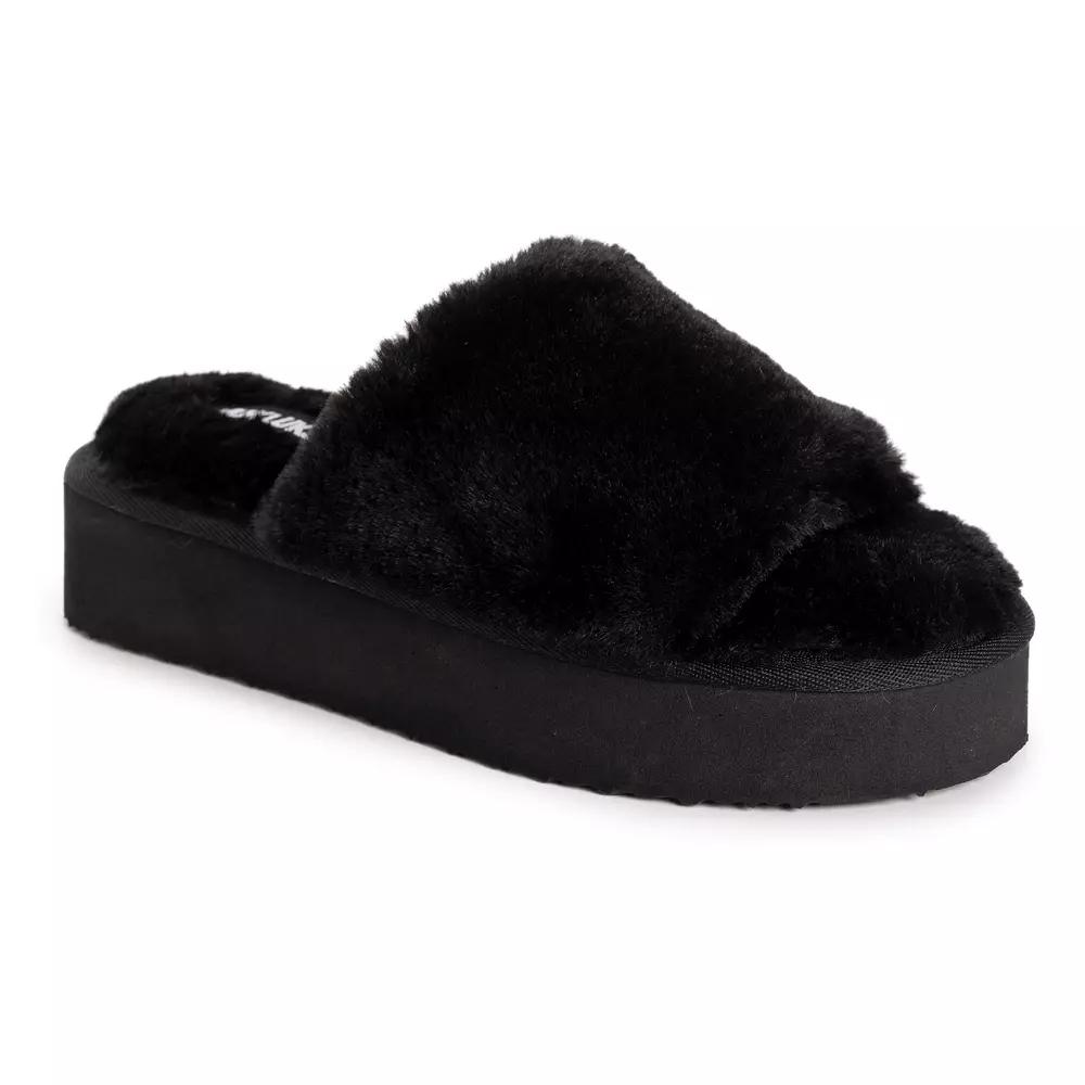 Womens MUK LUKS Platform Slide Slippers Product Image