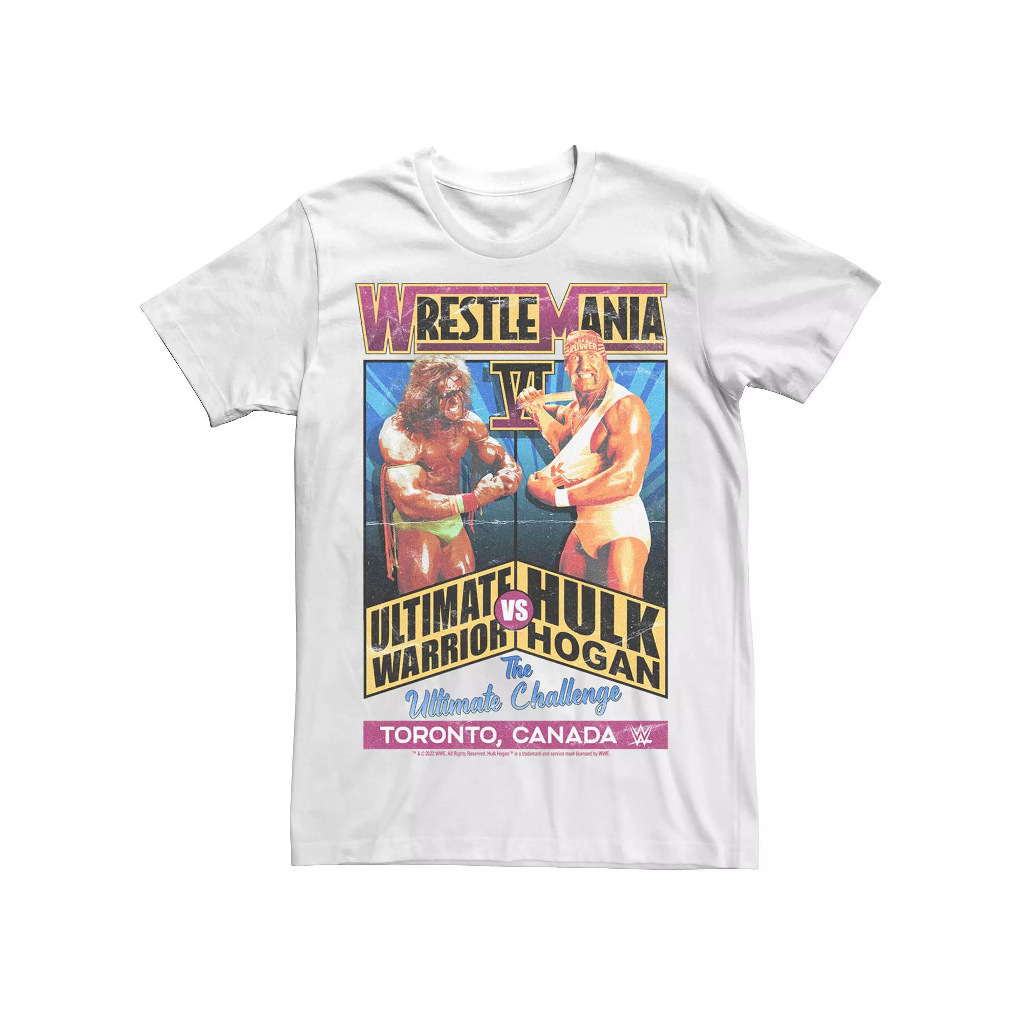 Men's WWE The Ultimate Challenge Wrestlemania VI Poster Tee,  Product Image