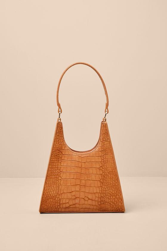 Renata Tan Croc-Embossed Shoulder Bag Product Image