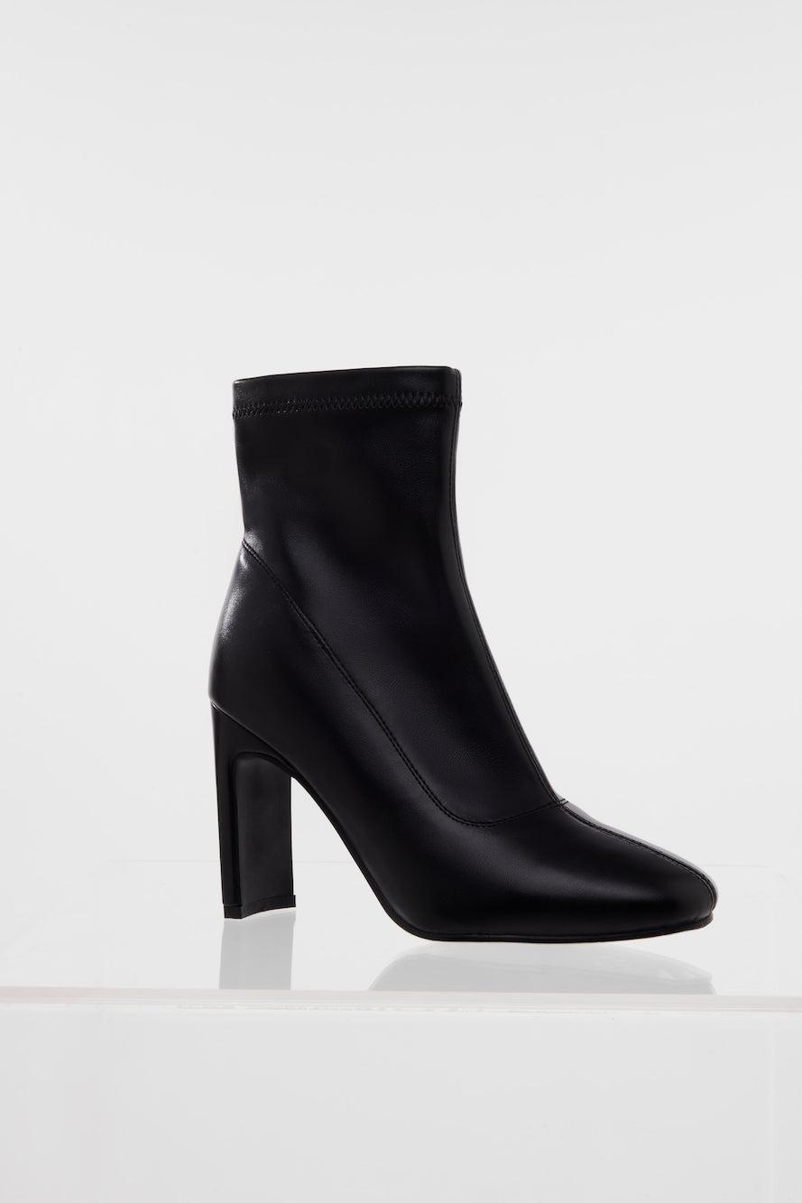 Winter Spotlight Sock Ankle Boots Black PU Product Image