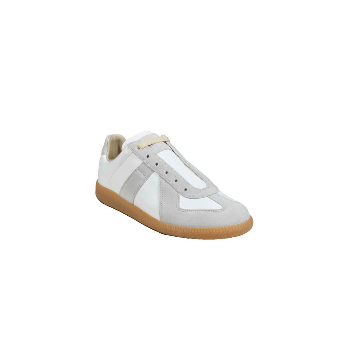 MAISON MARGIELA Replica Leather And Suede Sneakers In White Product Image