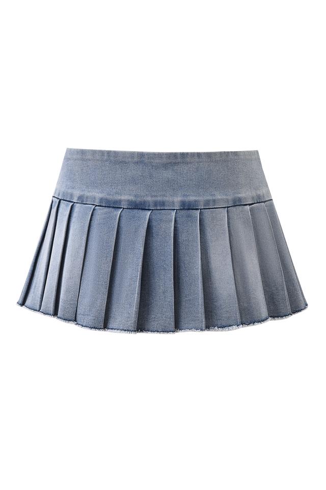 REMINI DENIM MINI SKORT - LIGHT WASH Product Image