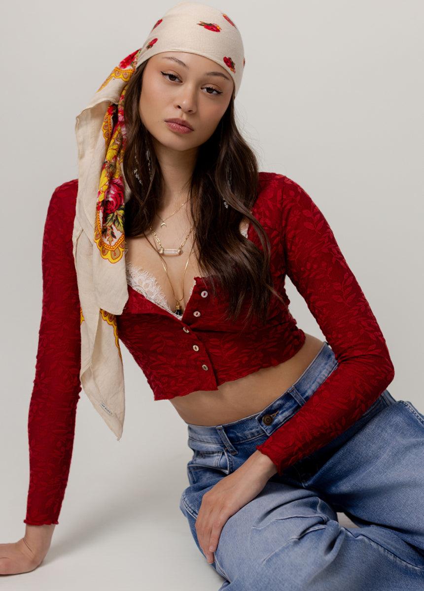 Aldina Top in Crimson Female Product Image