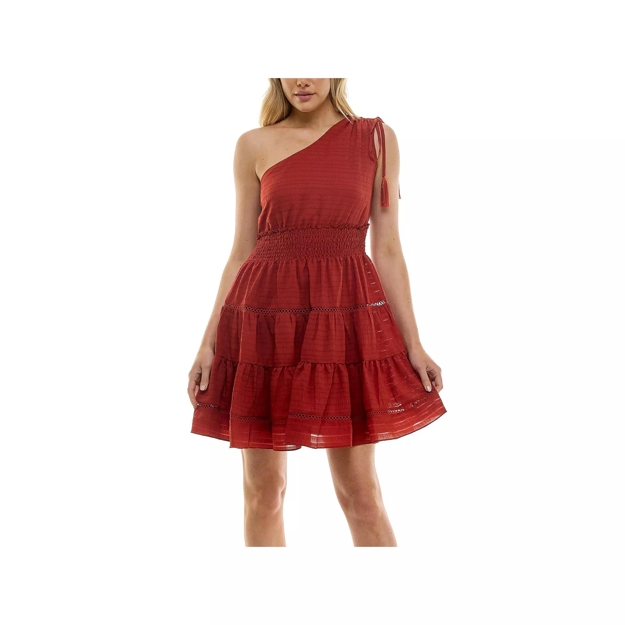 Women's Taylor Stripe Seersucker Dress with Smocking Waist, Size: 12, Green Product Image