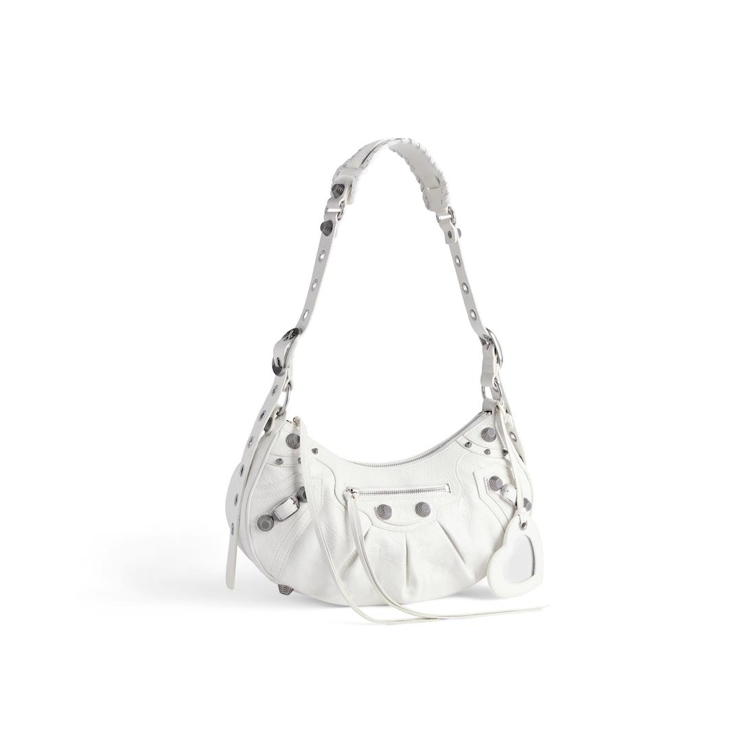 Women's Le Cagole Shoulder Bag Small in White Product Image