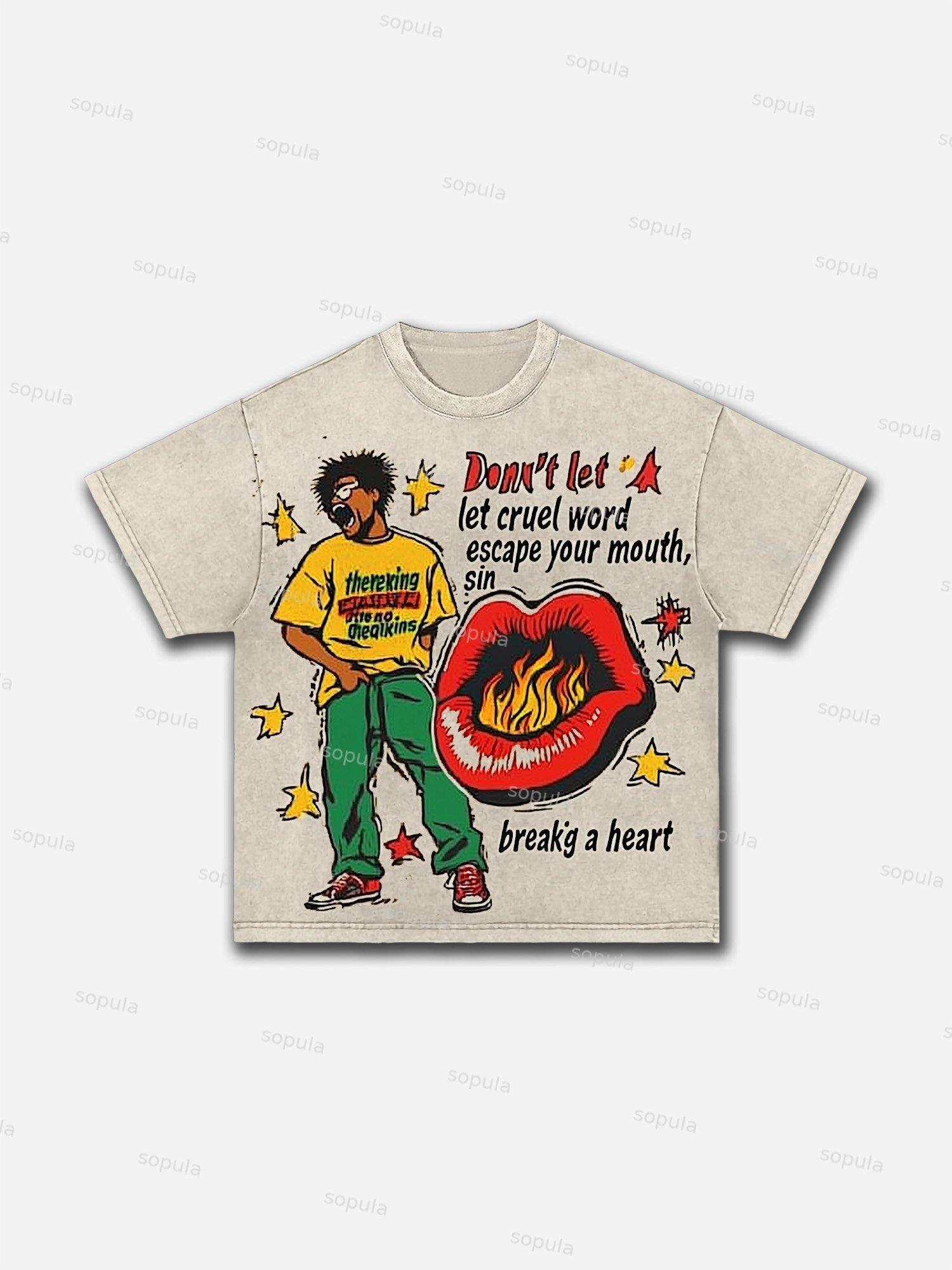 Men's Holy Prayer Vintage Graphic Washed T-Shirt Product Image