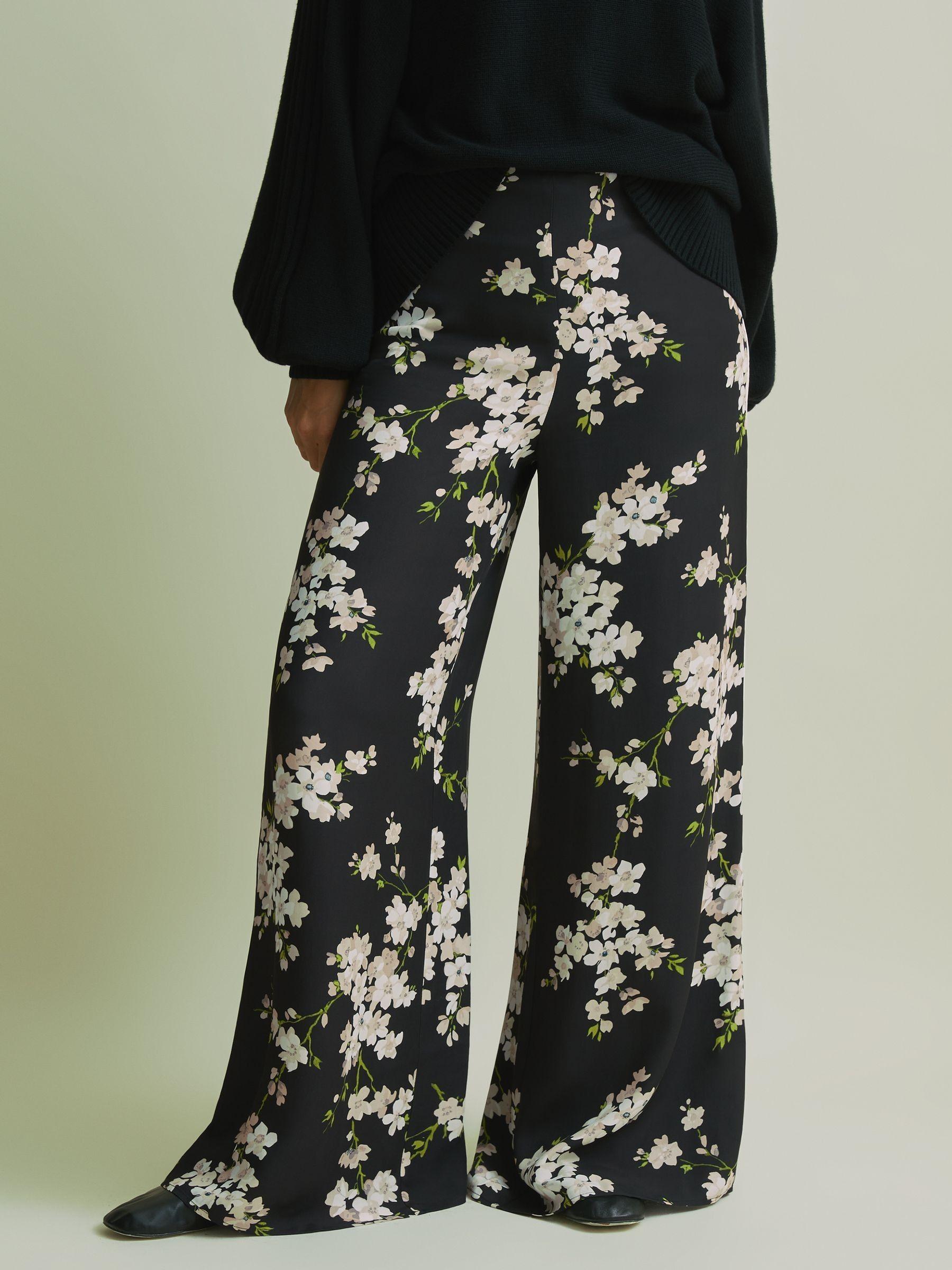 Florere High Rise Wide Leg Trousers in Black Product Image