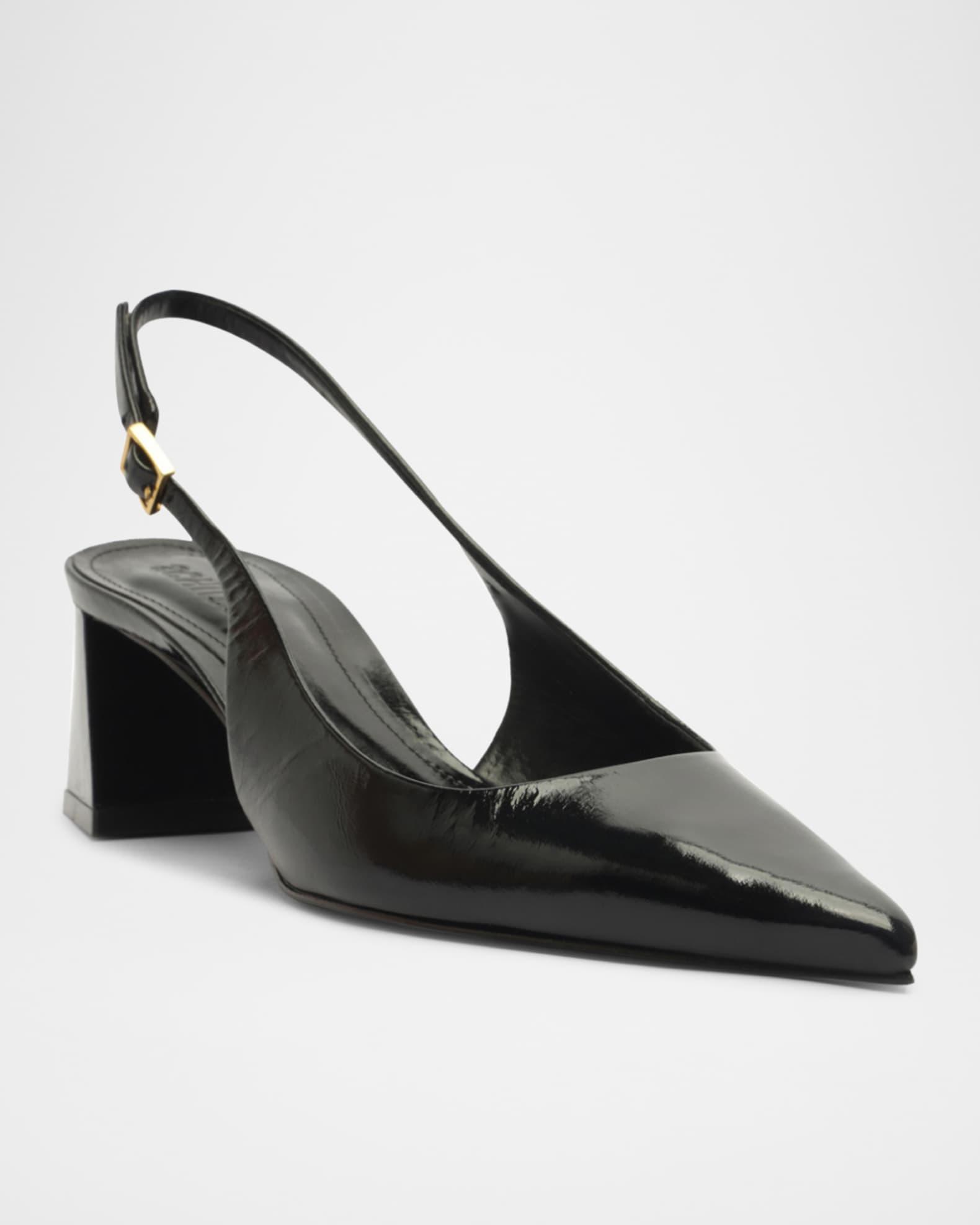 Rhonda Patent Leather Slingback Mid Pumps Product Image