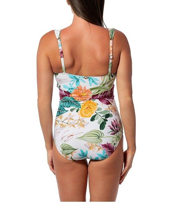 Jantzen Mystic Tropic Surplice Neck Tummy Control Mio One Piece Swimsuit Product Image