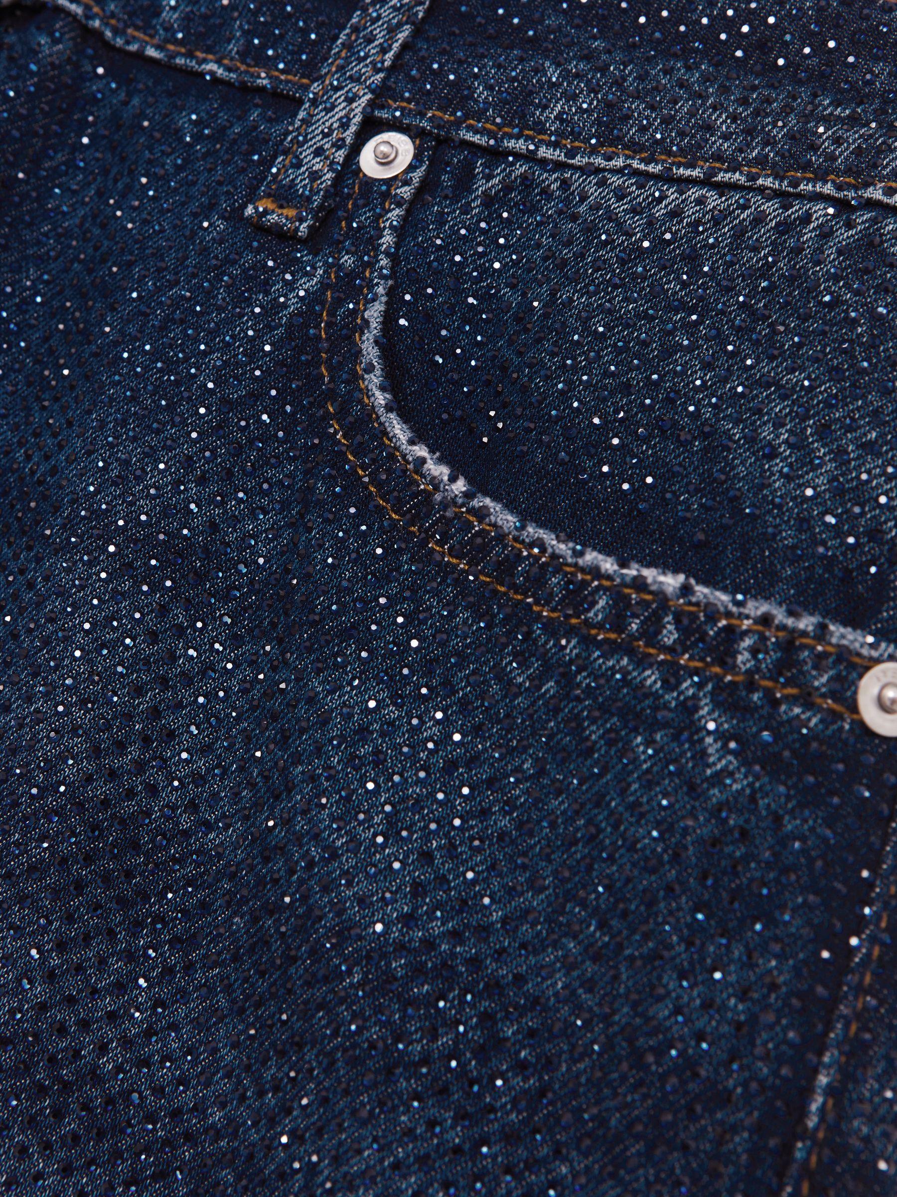 Side-Stripe Wide-Leg Check Trousers in Neutral Check Product Image