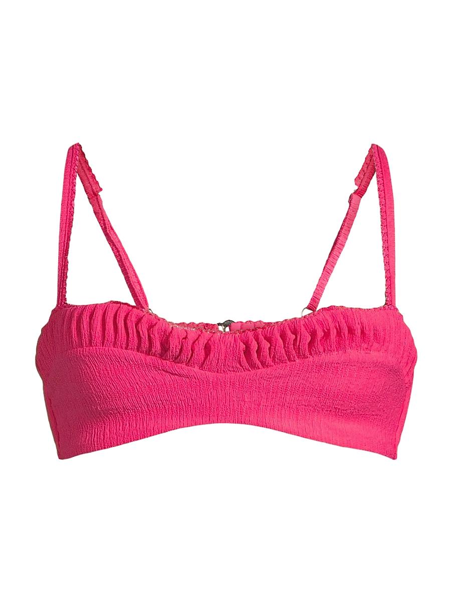 Womens Emmy Textured Bandeau Bikini Top Product Image