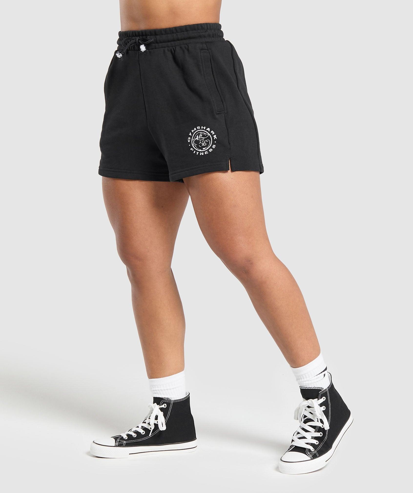 Gymshark Legacy Cotton Shorts - Black Female Product Image