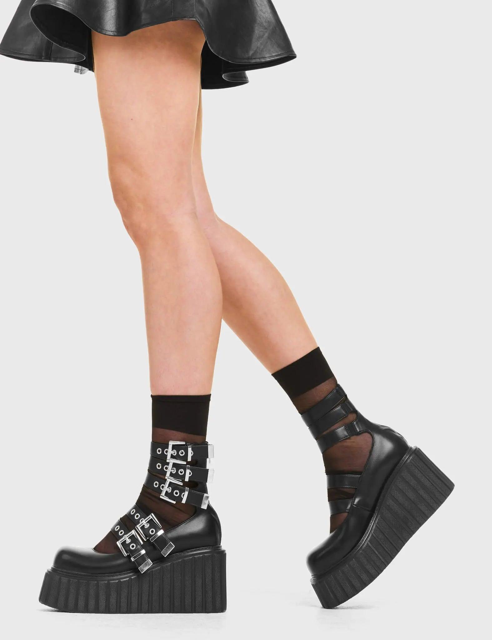Under The Influence Chunky Platform Creeper Shoes Product Image