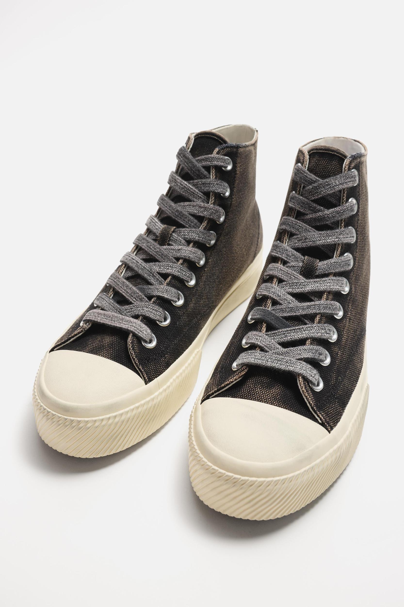 FABRIC HIGH-TOP SNEAKERS Product Image