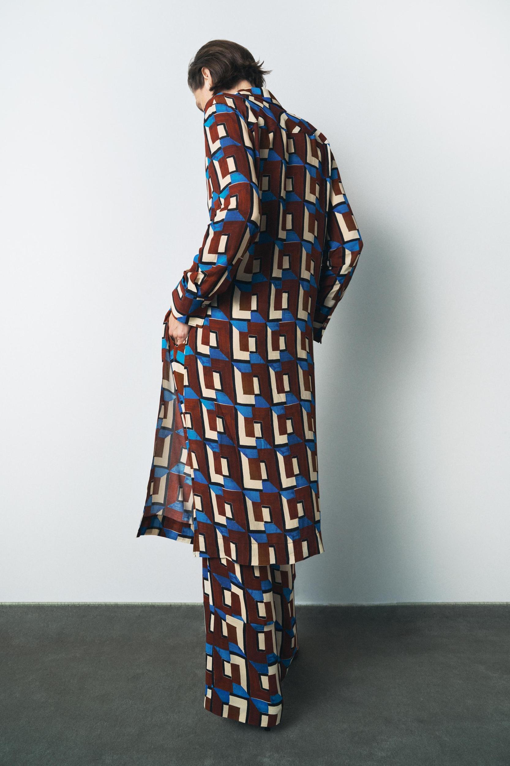 ZW COLLECTION PRINTED FLARE PANTS Product Image