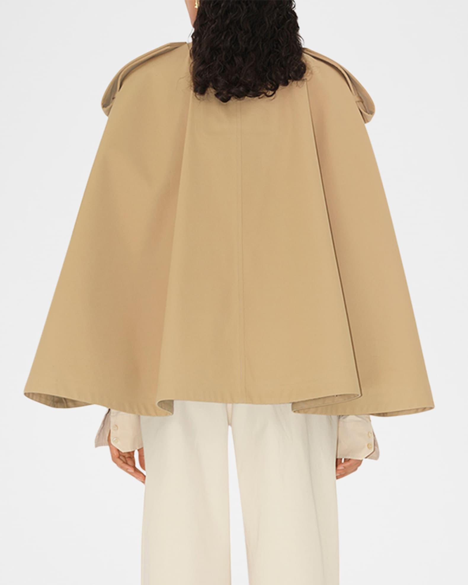Double-Breasted Short Trench Cape Product Image