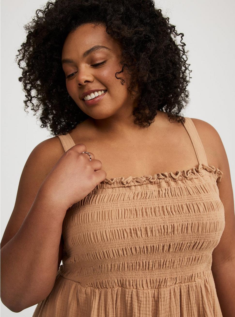 Midi Pucker Gauze Dress Product Image