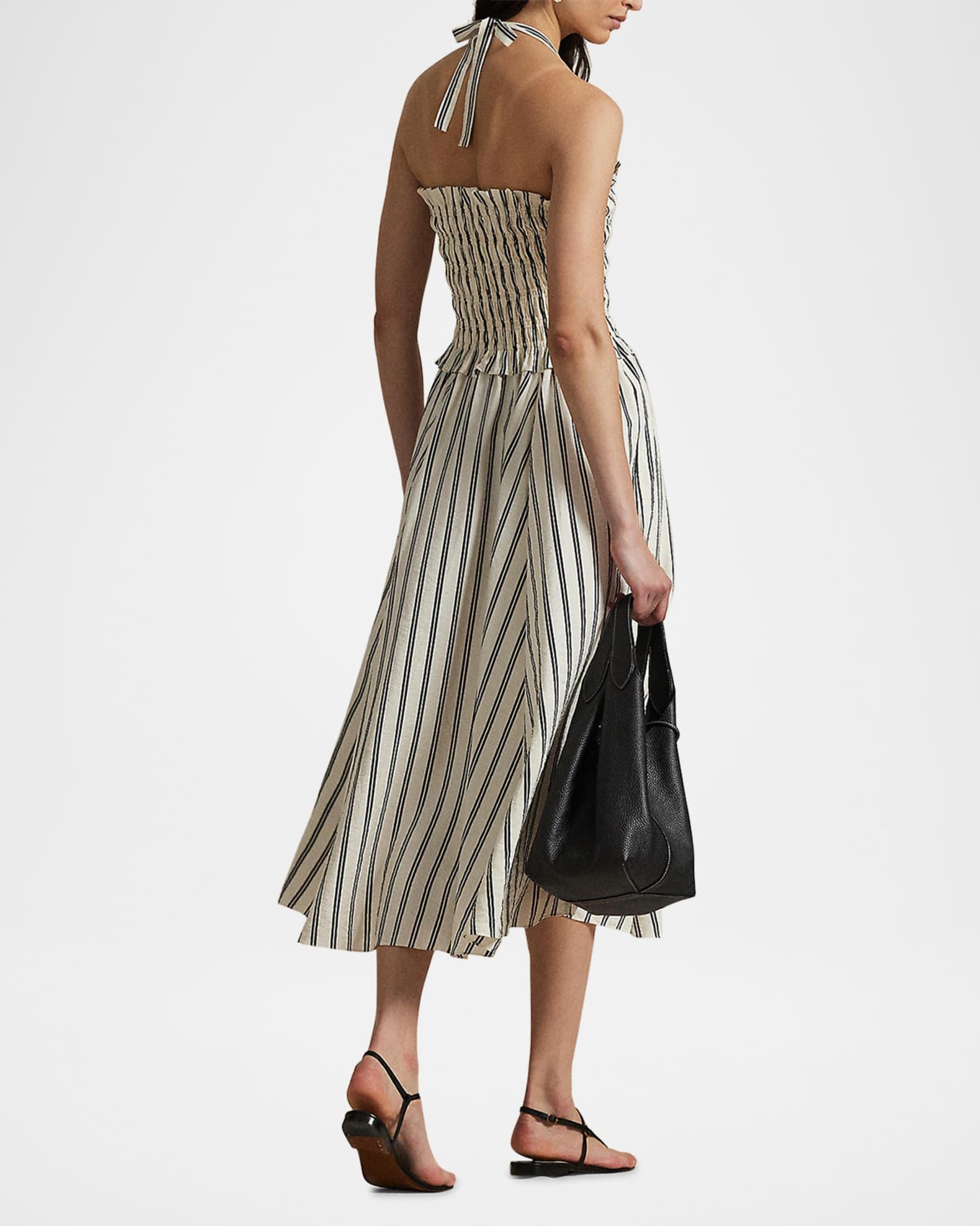 Striped Silk-Blend Dress Product Image