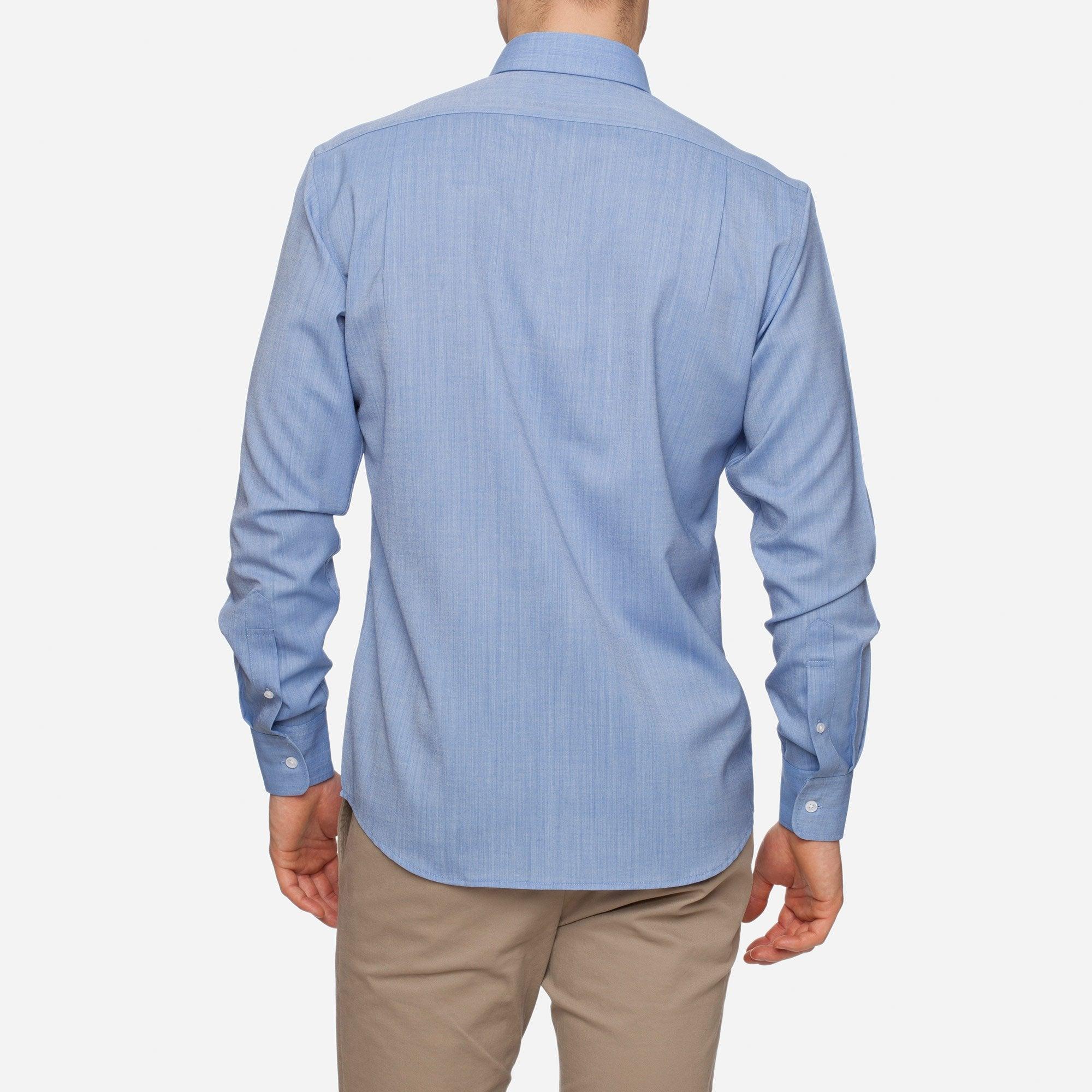 Merino Wool Dress Shirt | Blue Oxford Product Image