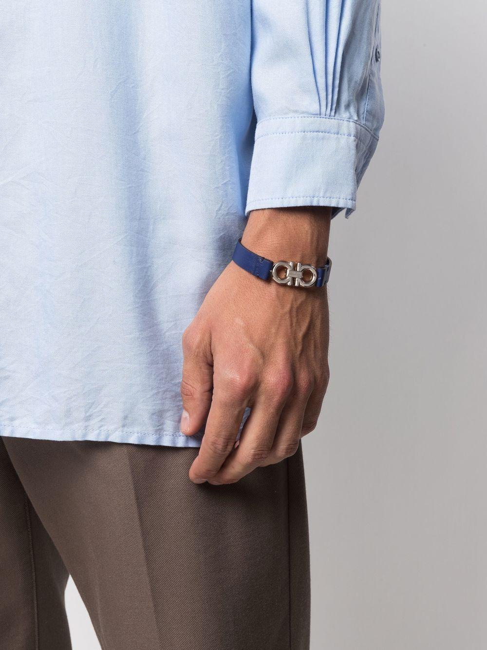 double-Gancini leather bracelet Product Image